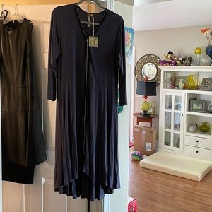 Comfy USA blue dress with full front zipper. NWT size XL